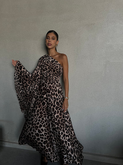 Leopard Plissé Jumpsuit