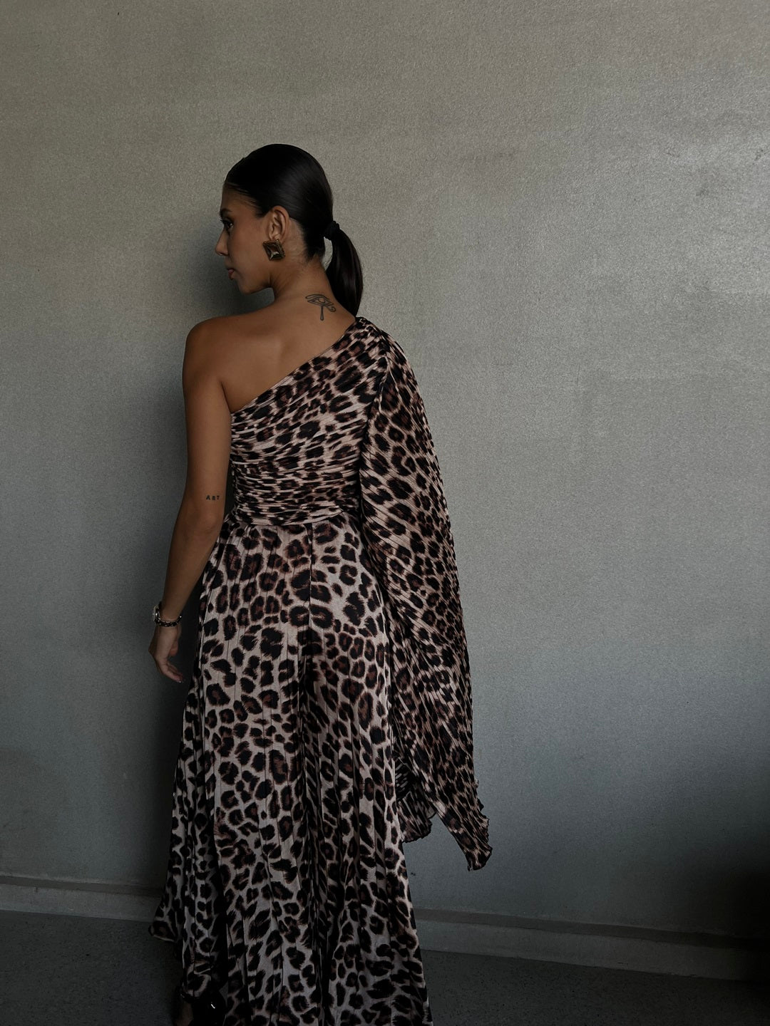 Leopard Plissé Jumpsuit